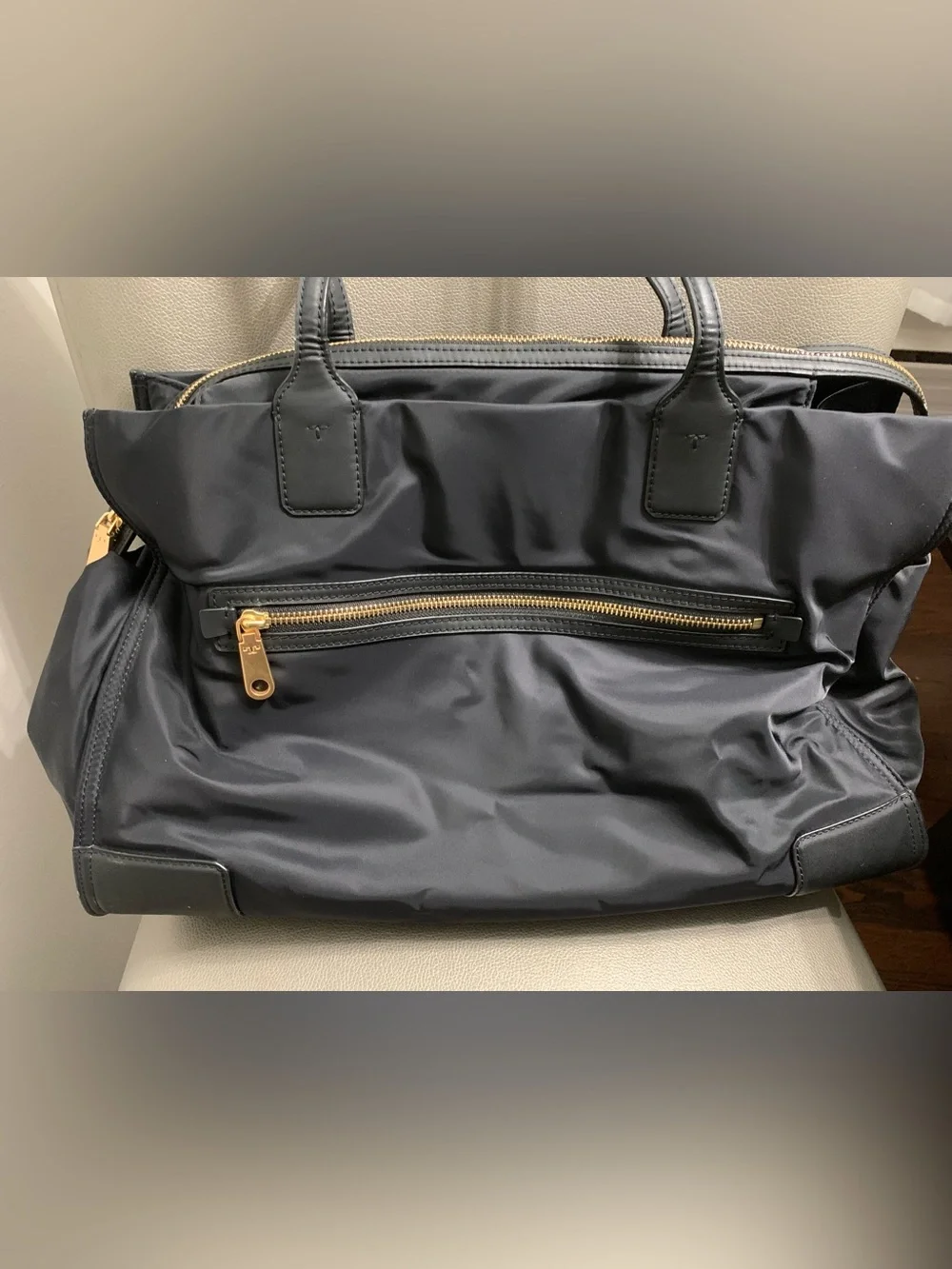 Tory Burch Black Nylon Diaper Bag Tote